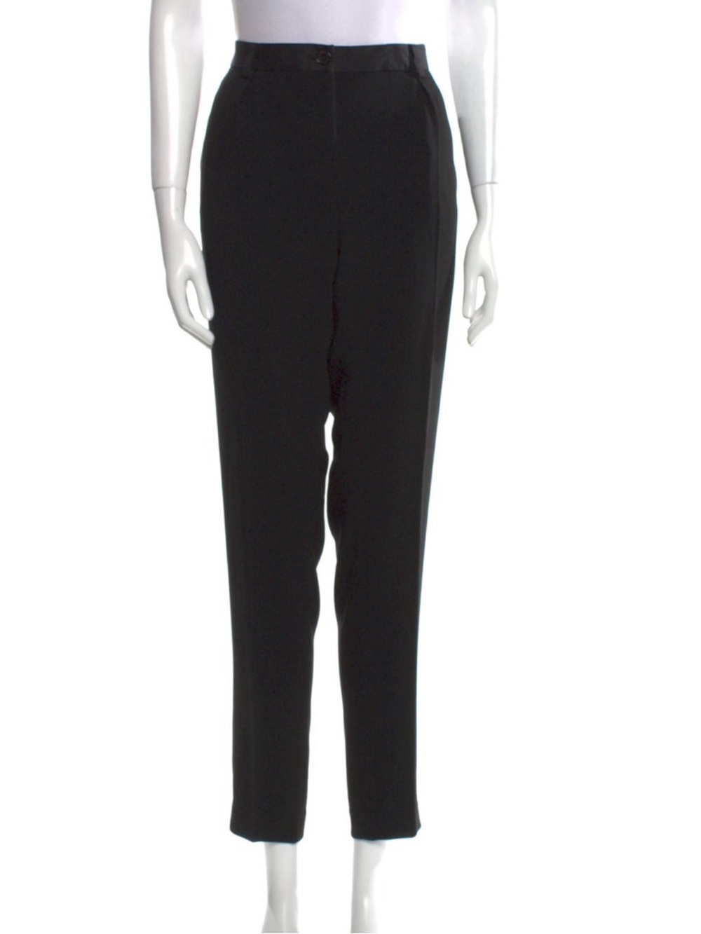 Burberry Black Cropped Tailored Ankle Pants